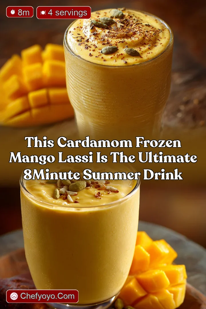 This Cardamom Frozen Mango Lassi is the Ultimate 8Minute Summer Drink