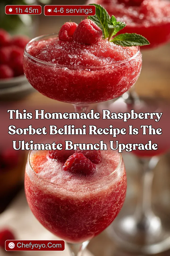 This Homemade Raspberry Sorbet Bellini Recipe is the Ultimate Brunch Upgrade