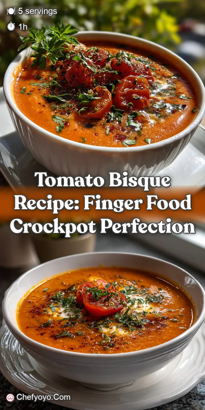 Tomato Bisque Recipe: Finger Food Crockpot Perfection