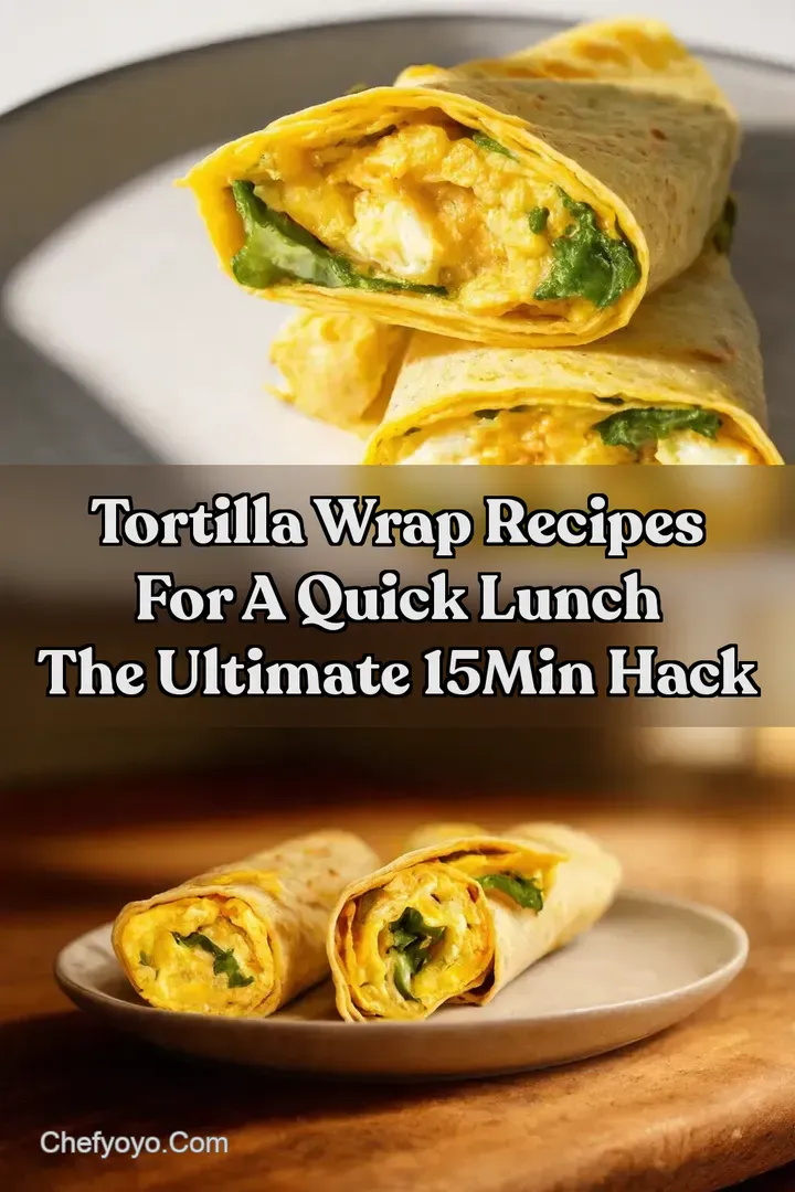 Tortilla Wrap Recipes For a Quick Lunch The Ultimate 15Min Hack