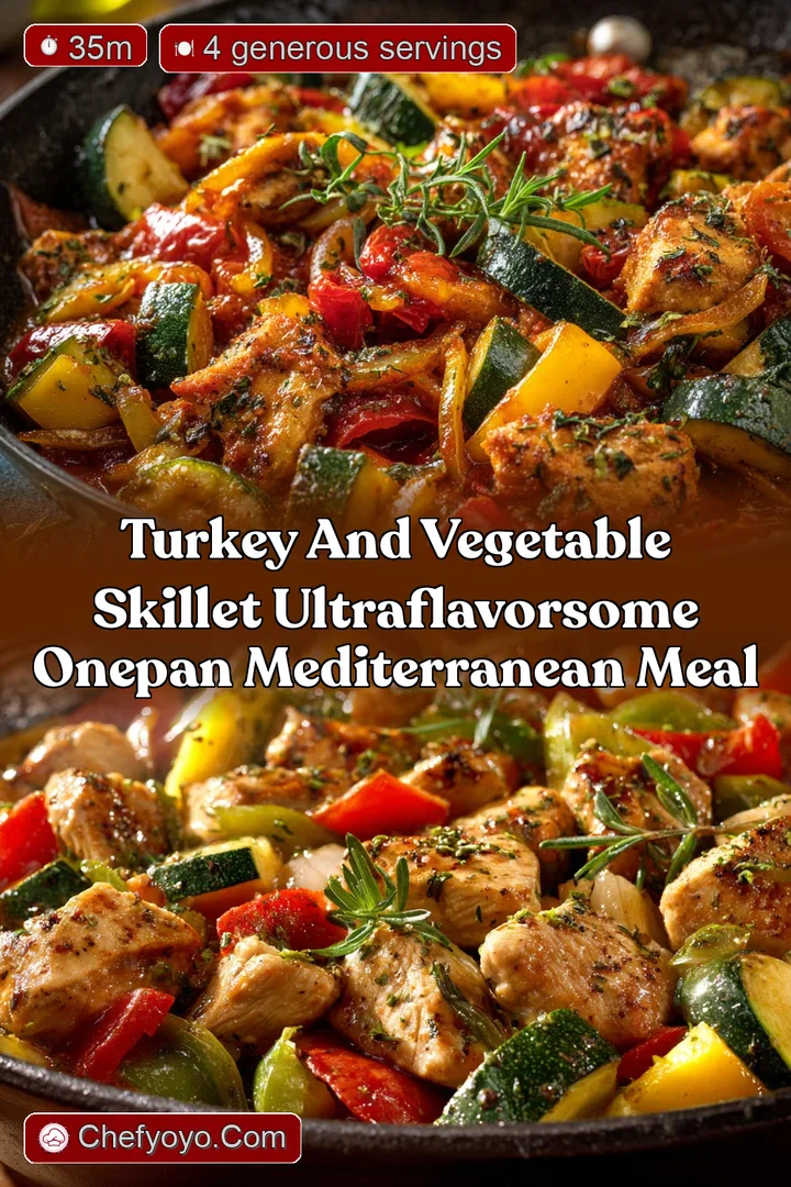 Turkey and Vegetable Skillet UltraFlavorsome OnePan Mediterranean Meal