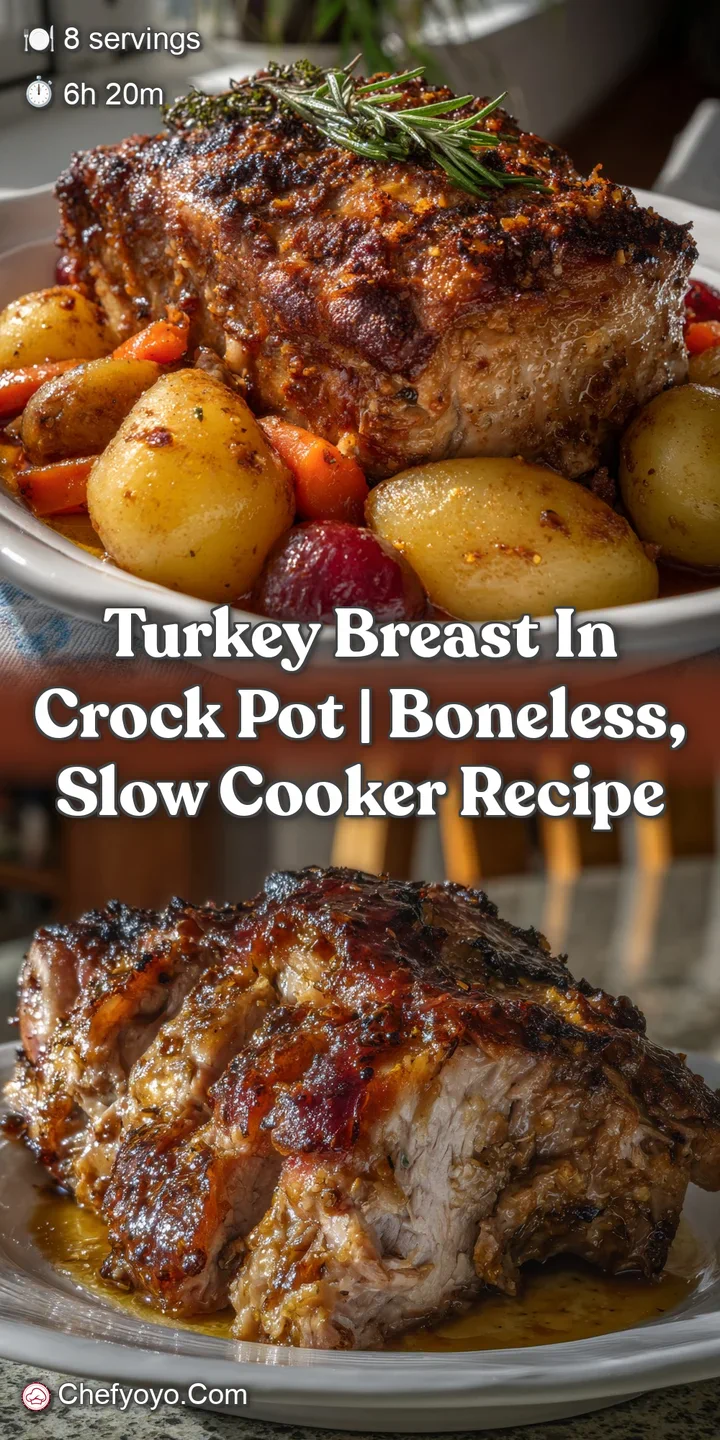 Close-up of a juicy turkey breast slice, revealing a moist interior infused with herbs, promising a delicious, comforting ...