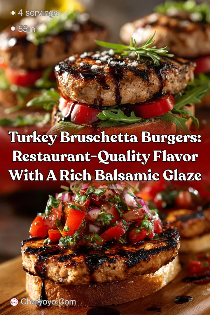 Turkey Bruschetta Burgers: Restaurant-Quality Flavor with a Rich Balsamic Glaze