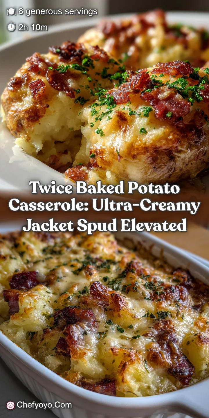 Twice Baked Potato Casserole: Ultra-Creamy Jacket Spud Elevated