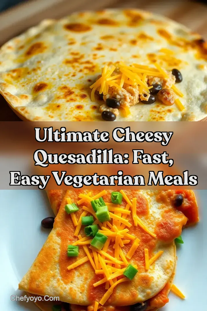 Ultimate Cheesy Quesadilla: Fast Easy Vegetarian Meals