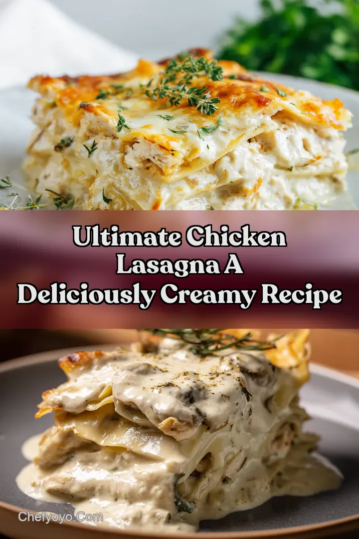 Ultimate Chicken Lasagna A Deliciously Creamy Recipe : PIN FOR LATER Ultimate Chicken Lasagna A Deliciously Creamy Recipe