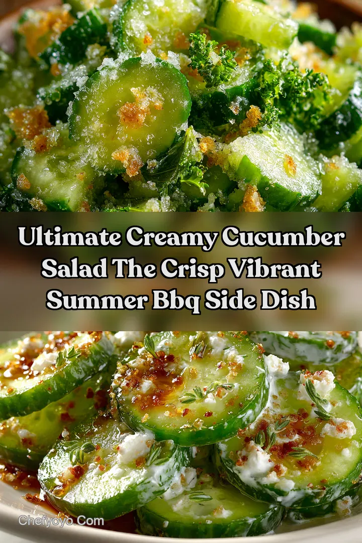 Ultimate Creamy Cucumber Salad The Crisp Vibrant Summer BBQ Side Dish
