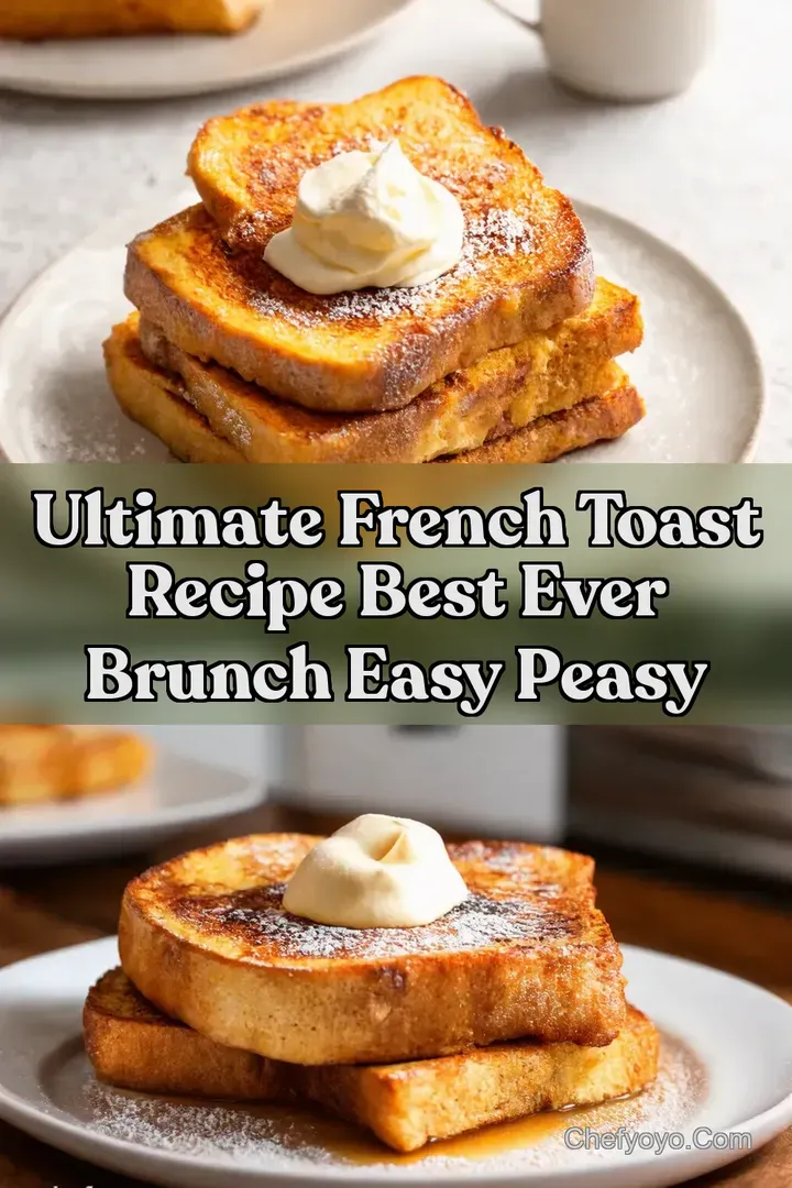 Ultimate French Toast Recipe Best Ever Brunch Easy Peasy : PIN FOR LATER Ultimate French Toast Recipe Best Ever Brunch Easy Peasy