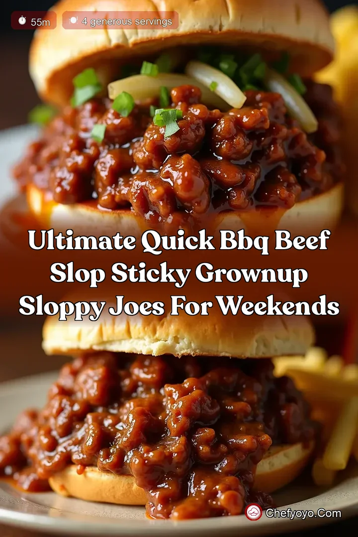 Ultimate Quick BBQ Beef Slop Sticky GrownUp Sloppy Joes for Weekends