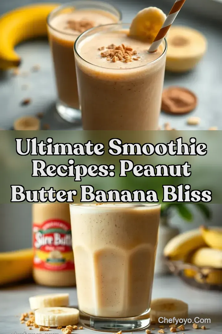 Ultimate Smoothie Recipes: Peanut Butter Banana Bliss : PIN FOR LATER Ultimate Smoothie Recipes: Peanut Butter Banana Bliss