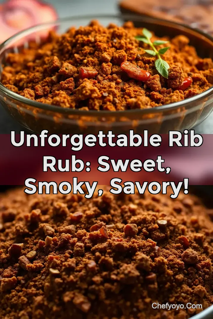 Unforgettable Rib Rub: Sweet Smoky Savory!