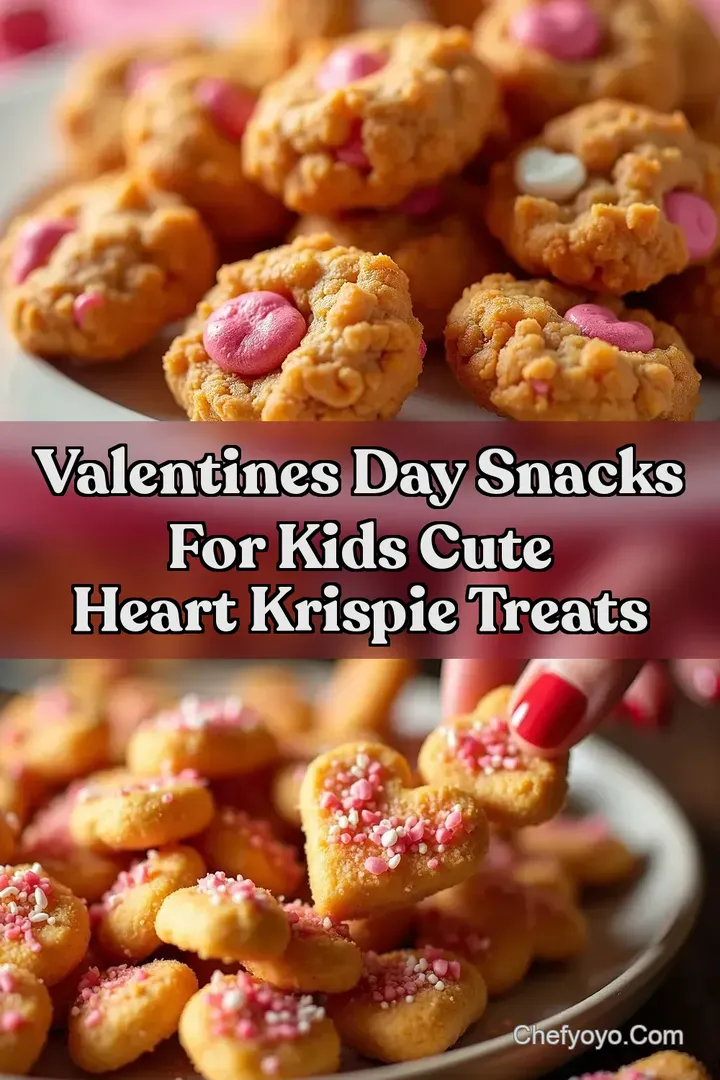 Valentines Day Snacks for Kids Cute Heart Krispie Treats