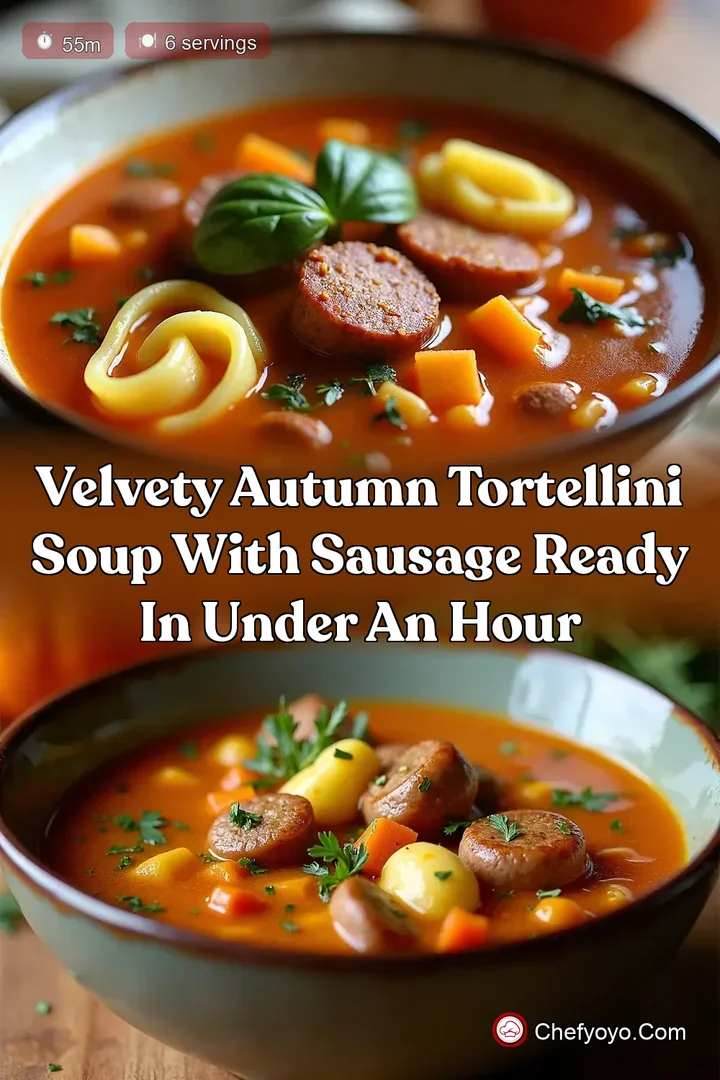 Velvety Autumn Tortellini Soup With Sausage Ready in Under an Hour