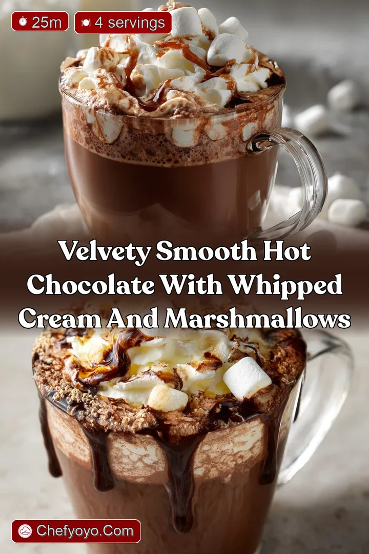 Velvety Smooth Hot Chocolate with Whipped Cream and Marshmallows