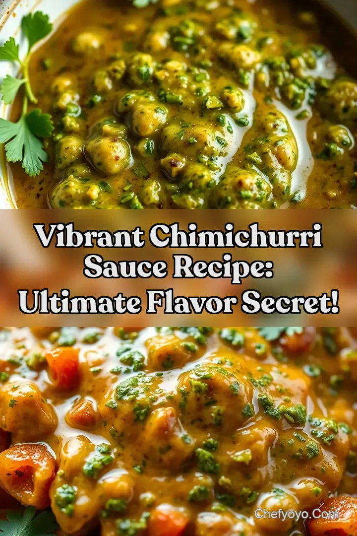 Vibrant Chimichurri Sauce Recipe: Ultimate Flavor Secret! : PIN FOR LATER Vibrant Chimichurri Sauce Recipe: Ultimate Flavor Secret!