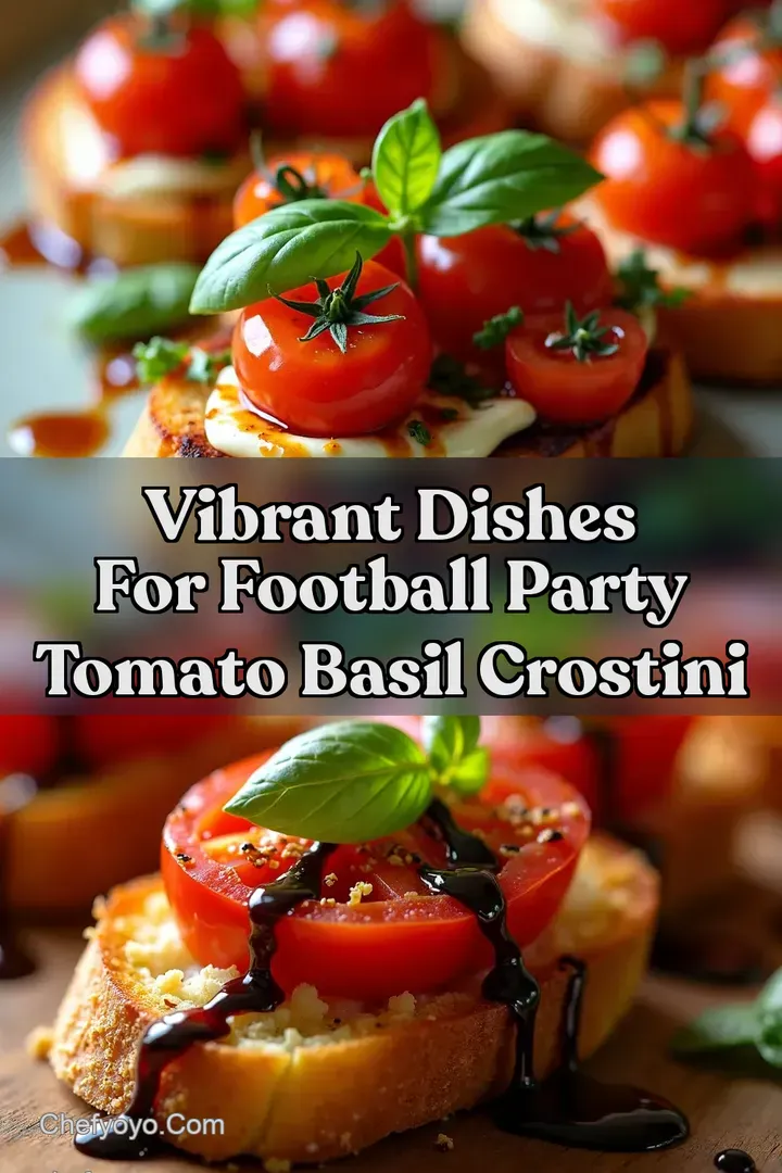 Vibrant Dishes For Football Party Tomato Basil Crostini