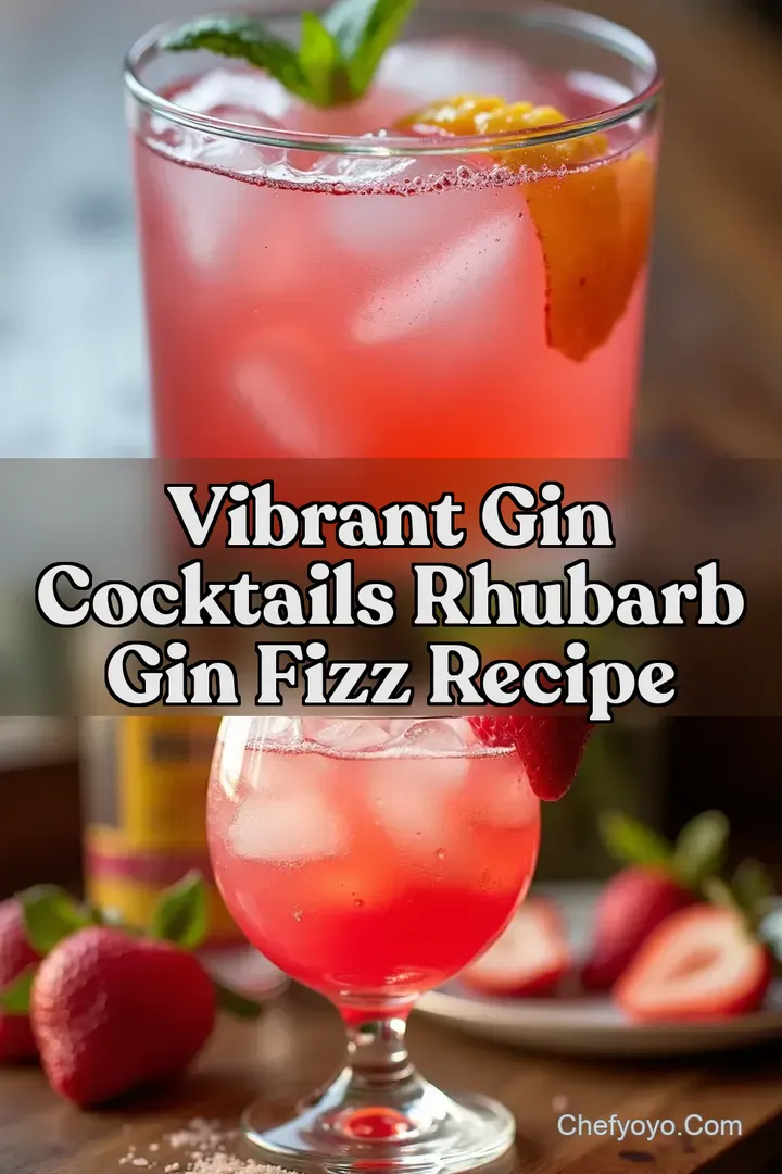 Vibrant Gin Cocktails Rhubarb Gin Fizz Recipe