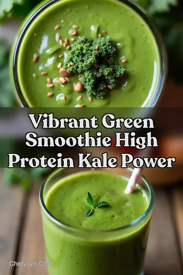 Vibrant Green Smoothie High Protein Kale Power