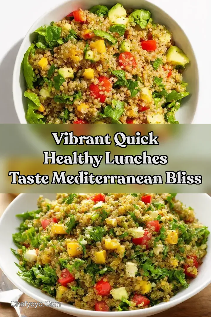 Vibrant Quick Healthy Lunches Taste Mediterranean Bliss