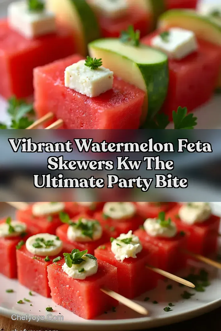 Vibrant Watermelon Feta Skewers kw The Ultimate Party Bite