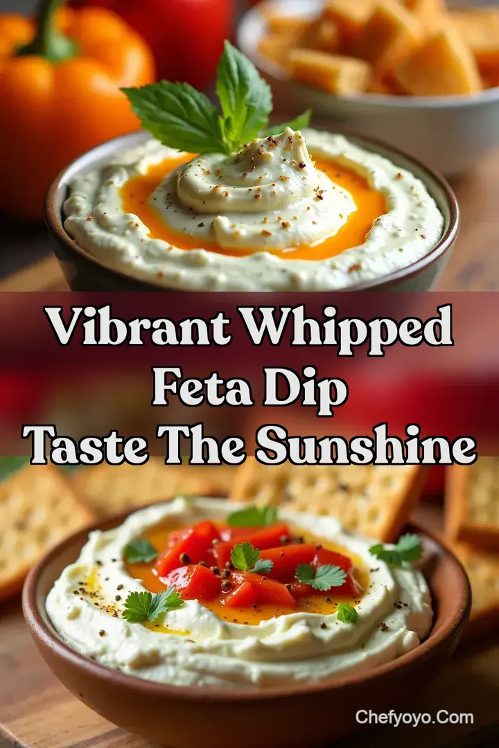Vibrant Whipped Feta Dip Taste the Sunshine