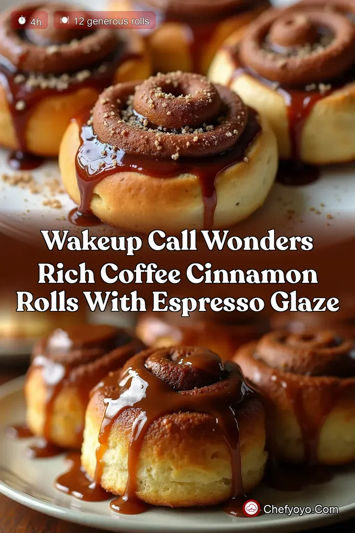WakeUp Call Wonders Rich Coffee Cinnamon Rolls with Espresso Glaze