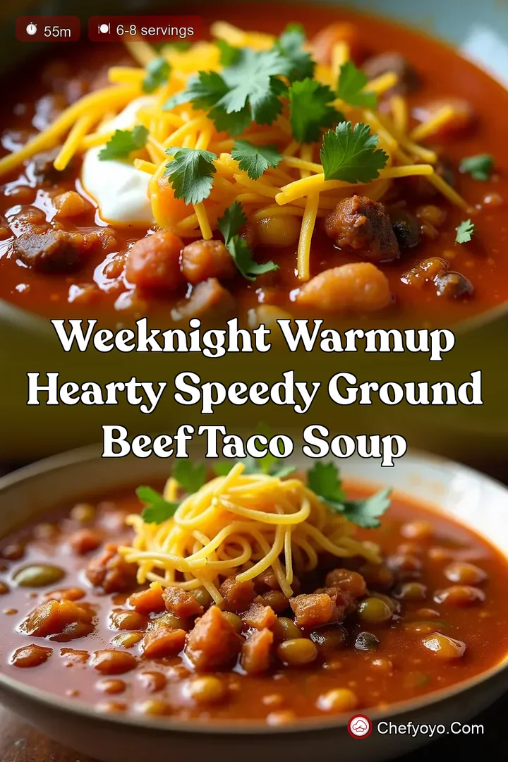 Weeknight WarmUp Hearty Speedy Ground Beef Taco Soup