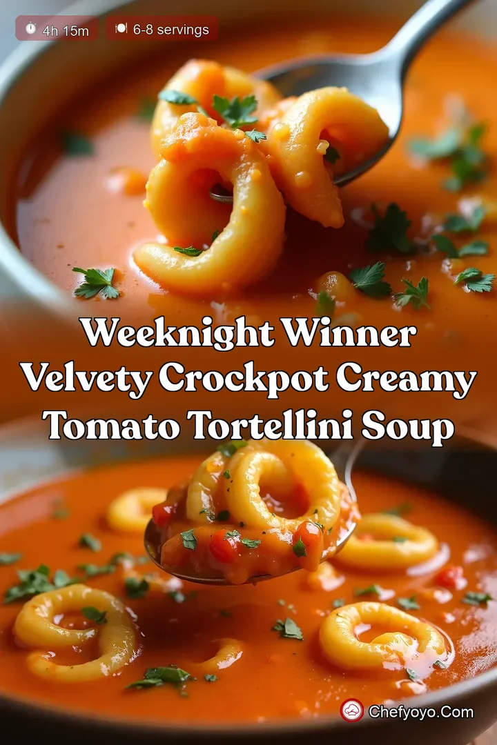 Weeknight Winner Velvety Crockpot Creamy Tomato Tortellini Soup