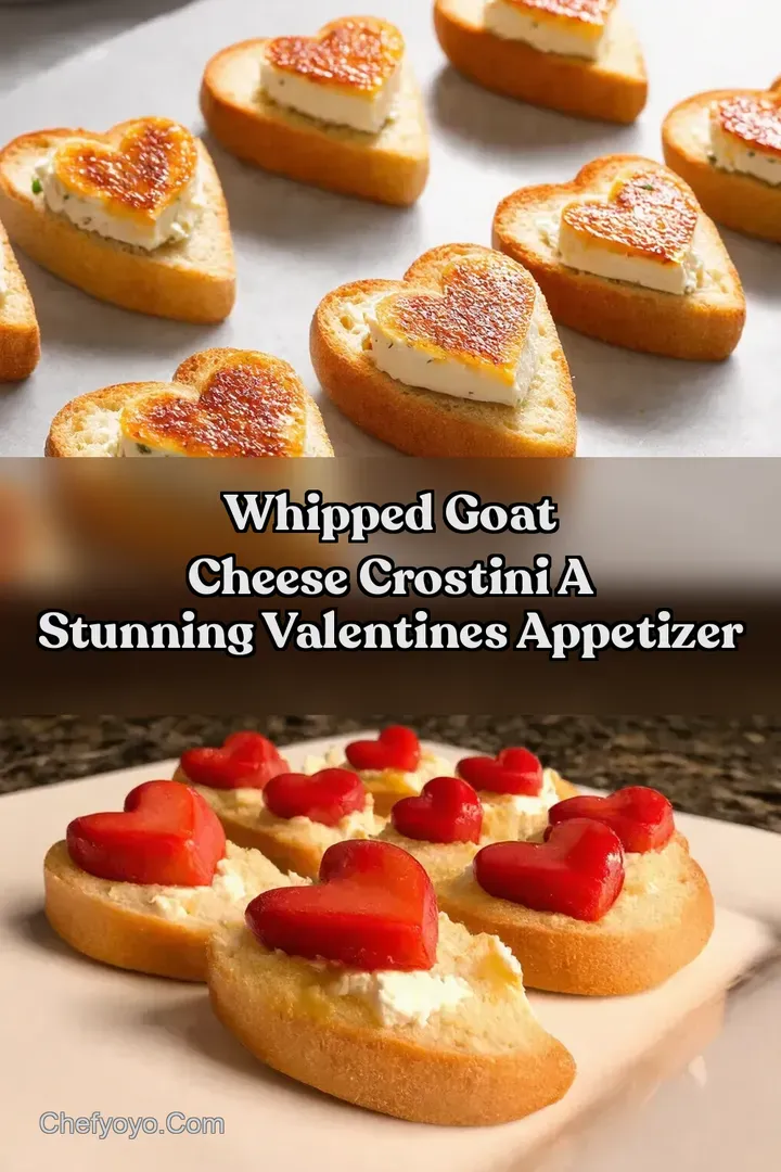 Whipped Goat Cheese Crostini A Stunning Valentines Appetizer