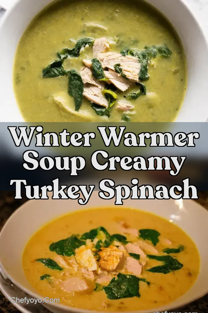 Winter Warmer Soup Creamy Turkey Spinach