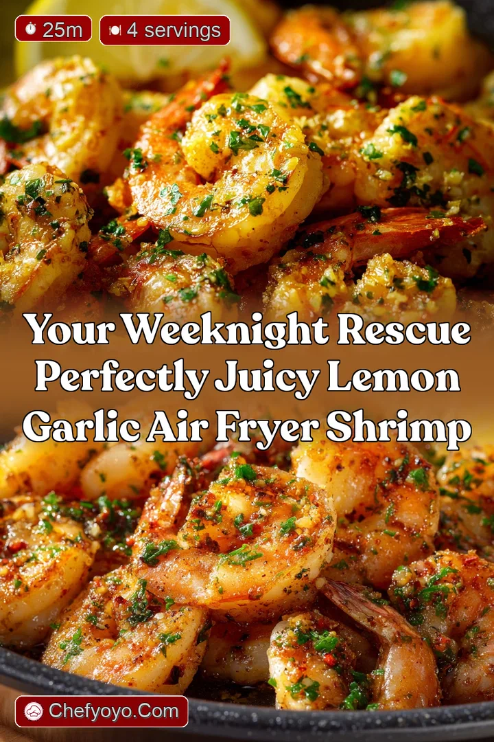 Your Weeknight Rescue Perfectly Juicy Lemon Garlic Air Fryer Shrimp