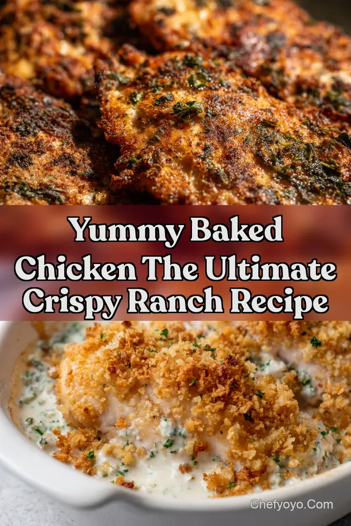 Yummy Baked Chicken The Ultimate Crispy Ranch Recipe : PIN FOR LATER Yummy Baked Chicken The Ultimate Crispy Ranch Recipe