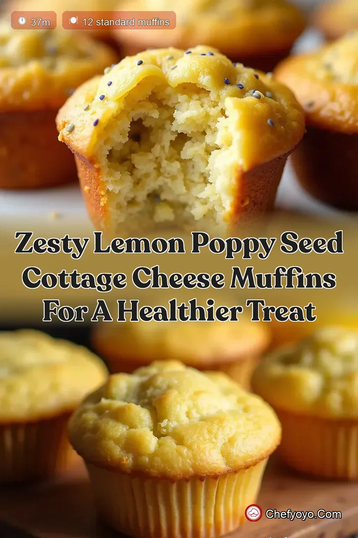 Zesty Lemon Poppy Seed Cottage Cheese Muffins for a Healthier Treat