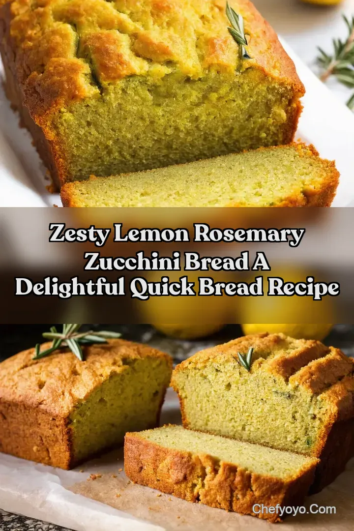Zesty Lemon Rosemary Zucchini Bread A Delightful Quick Bread Recipe