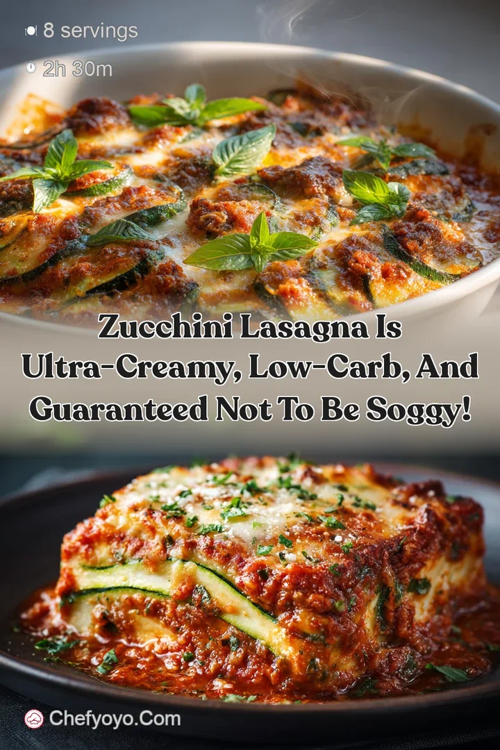 Zucchini Lasagna is ultra-creamy low-carb and guaranteed not to be soggy!