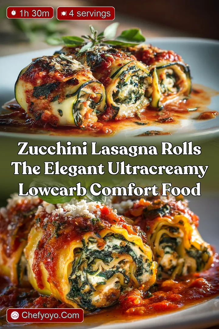 Zucchini Lasagna Rolls The Elegant UltraCreamy LowCarb Comfort Food