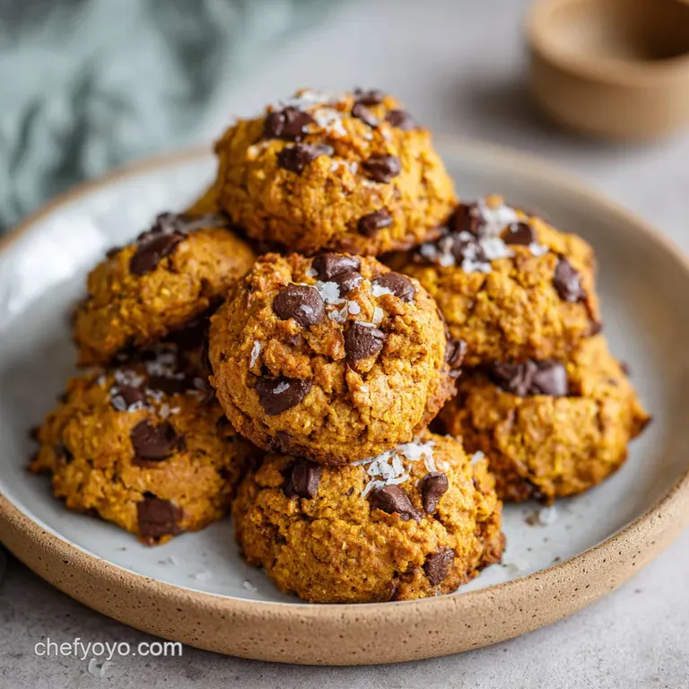 A single, warm cookie with a slightly crinkled top, dusted with powdered sugar on a white plate.