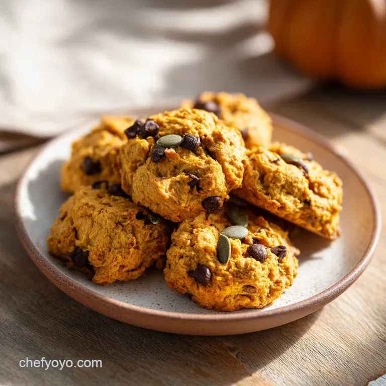 3 Ingredient Pumpkin Cookies with Chocolate Chips