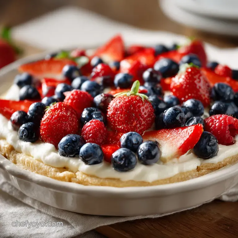 4th of July Fruit Pizza: Citrus Cream