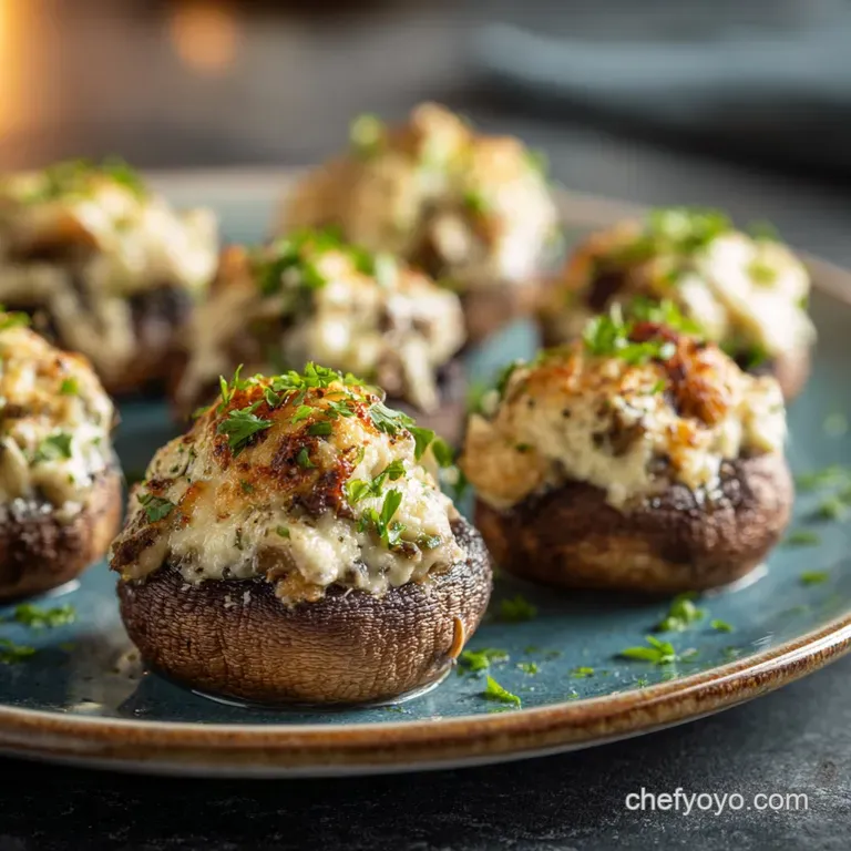 Lazy Stuffed Mushrooms: the Cracking 5-Ingredient Easy Cheesy Recipe presentation