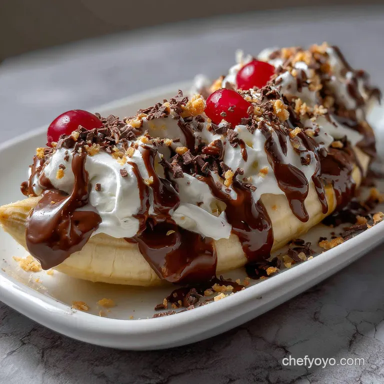 The 5 Minute Banana Split Chocolate Dessert Banana Split