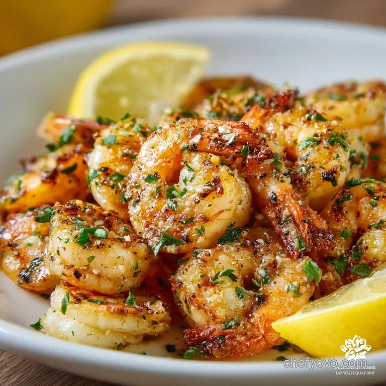 6Minute Marvel Zesty Lemon Garlic Air Fryer Prawns Shrimp