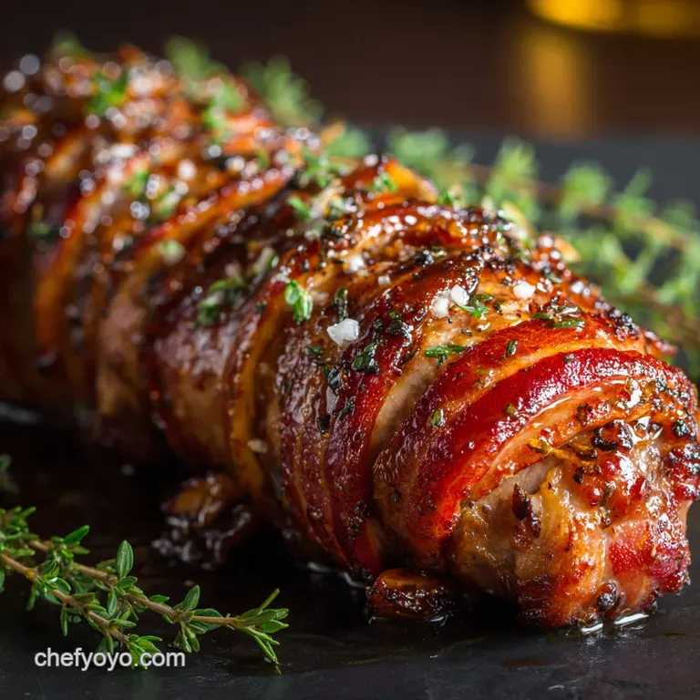 Air Fryer Bacon Wrapped Pork Tenderloin The 45Minute Sunday Roast Cheat