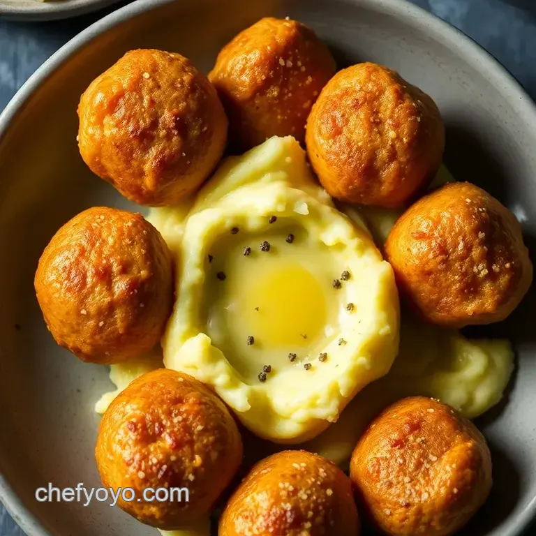 Air Fryer Bangers and Mash Bites presentation