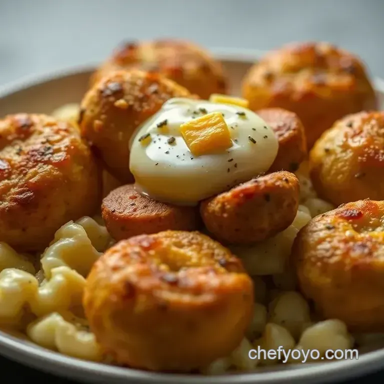 Air Fryer Bangers and Mash Bites