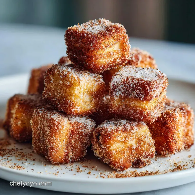 Sweet Air Fryer Churro Bites Recipe with Cinnamon Sugar