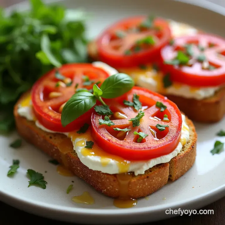 Air Fryer Cottage Cheese Tomato Toast HighProtein Lunch in Minutes