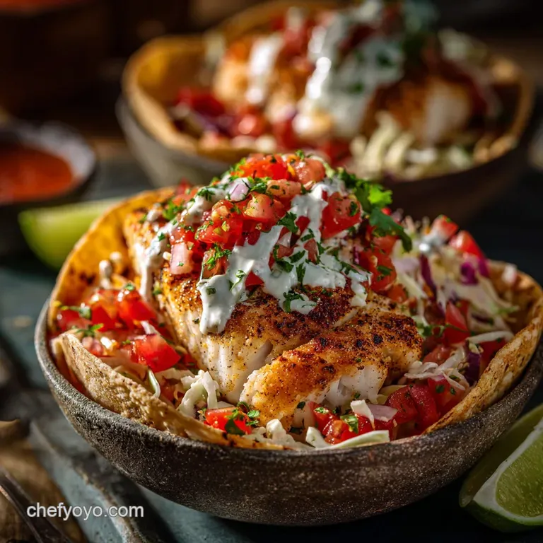 Air fryer Fish taco bowls Crispy Catch with ChipotleLime Crema
