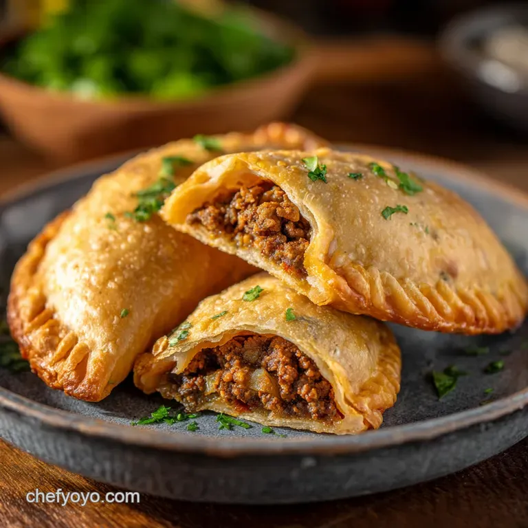 Air Fryer Empanadas with Beef Picadillo Crispy Cuban Comfort Food presentation