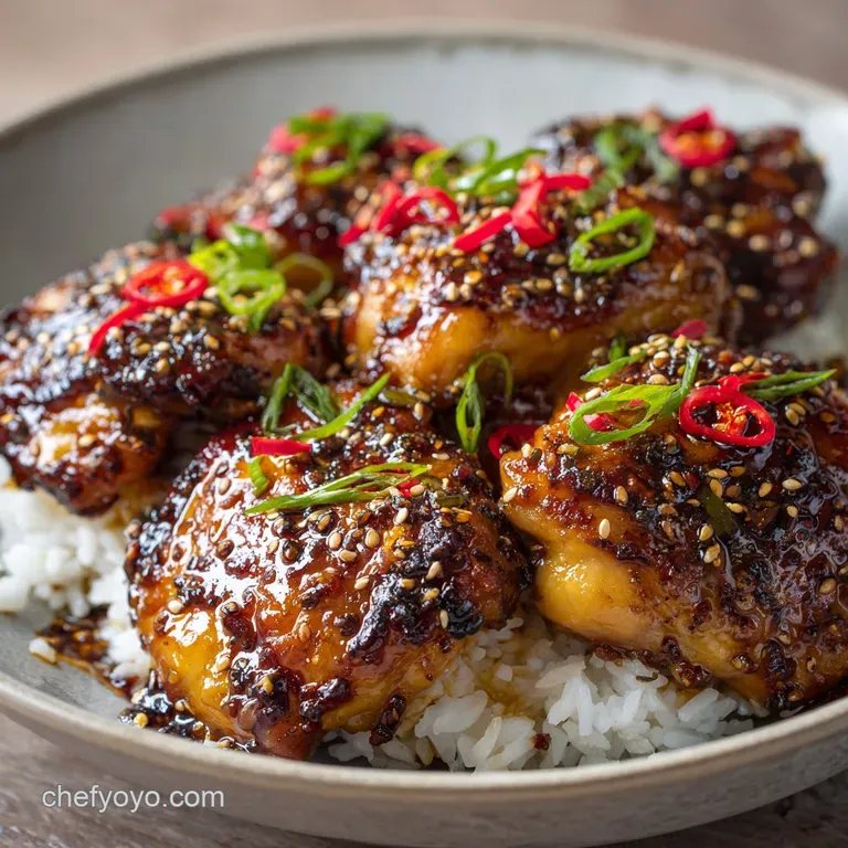 Air Fryer AsianGlazed Boneless Chicken Thighs: Sticky Perfect in 35 Minutes